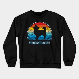 Longhaired Chihuahua Vintage Design Dog Crewneck Sweatshirt